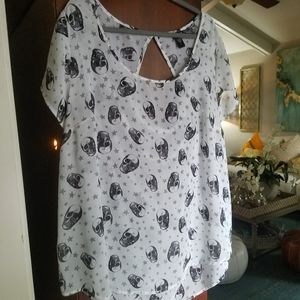 Sheer Torrid skull Blouse